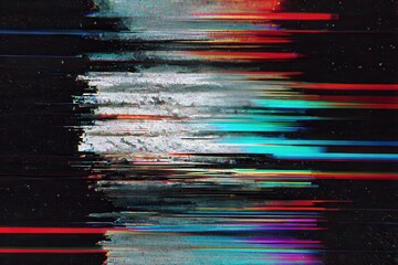 Retro VHS Style Glitch Pattern