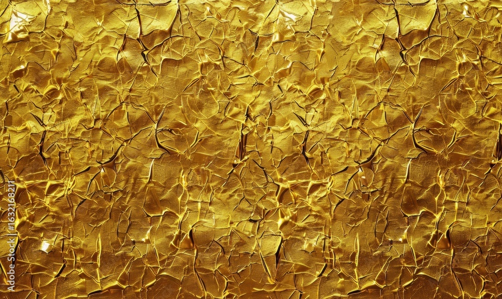 Poster cracked gold surface texture background abstract design with crack patterns