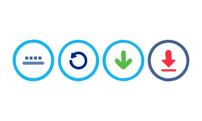 Download Loading Icon Set. Load Circle Icons. Vector Illustration. Eps File For Design.