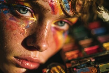 Graphic gaze, fierce intent. Generative AI