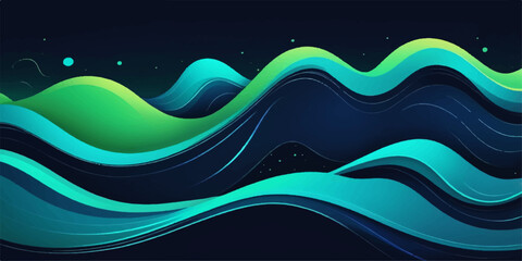 Abstract blue wave background with flowing lines and curves, perfect for business or web design