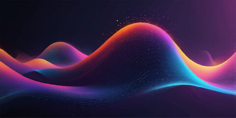 A vibrant, glowing blue and purple nebula creates an abstract, colorful, and fantastic cosmic wallpaper design © alien