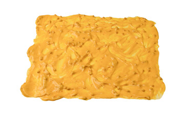 Yellow sauce splashes as a background.