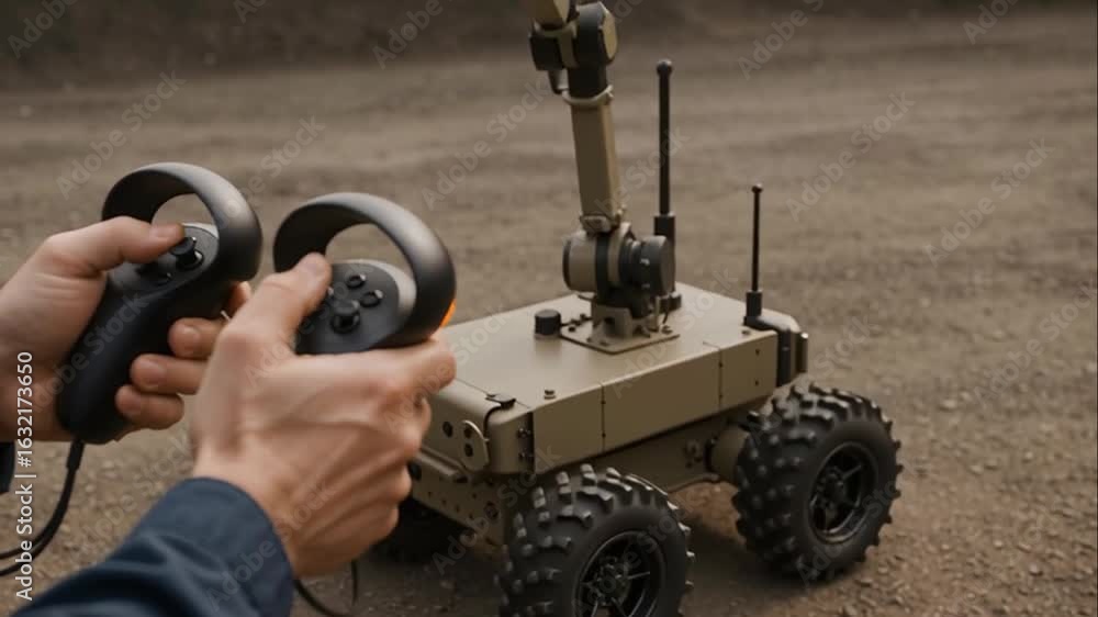 Poster vr controlled robot arm: innovative remote operation technology showcase demo