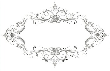 Elegant,  ornamental,  decorative,  frame,  empty,  monochrome,  vintage