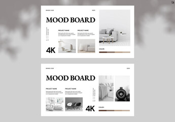Minimal Mood Board Presentation Layout