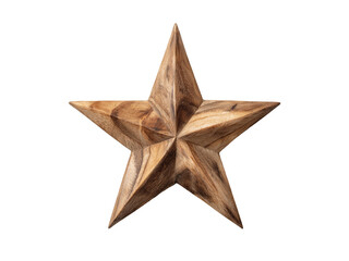 Obraz premium wooden star wall decor isolated on transparent background png