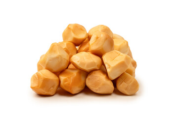 Piece of cheese isolated on white bacckground.