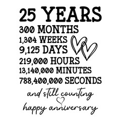 25th Wedding Anniversary SVG