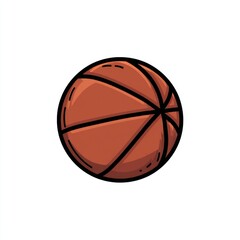 Cartoonish brown basketball