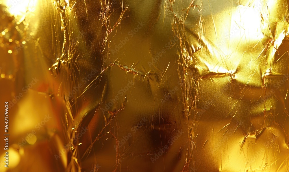 Poster golden abstract texture background with luxurious ripples and shiny surface