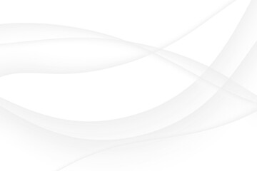 Abstract white smooth wavy lines elegant clean modern minimal background