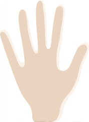 Fototapeta premium Simple, light beige hand illustration