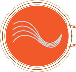 Color-Filled Logo Design with Central Round Shape — Modern Emblem for Branding, Identity, and UI Concepts