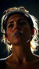 Cyberpunk Vaper A Futuristic Portrait