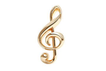 Obraz premium Golden treble clef, 3D render