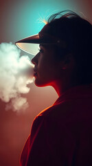 Cyberpunk Vaper A Futuristic Portrait