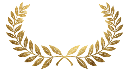 Gold laurel wreath graphic