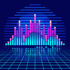 Download  Digital Equalizer  Sound Wave Vector Eps File For Design.