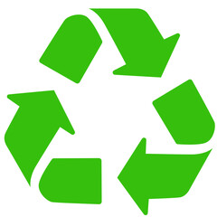 Bright green recycle icon representing global environmental awareness, reuse practices, and eco-friendly waste management.