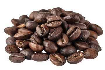 Obraz premium Roasted coffee beans, close up.