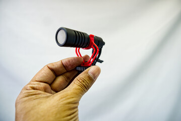 Microphone with cattail and stand