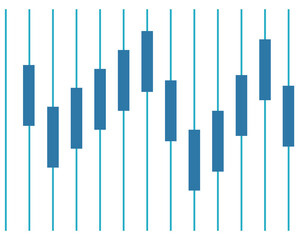 Line chart showing trend of data isolated on transparent background