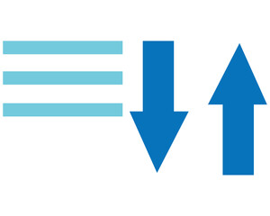 Arrows indicating up and down movement isolated on transparent background