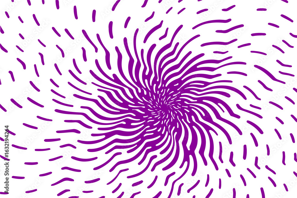 Poster abstract purple spiral isolated on transparent background, creating a mesmerizing and dynamic patter