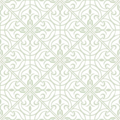 Seamless pattern design for wrapping paper, wallpaper, fabric, decorating and backdrop. Vector Illustration of geometry line art with green and white color.