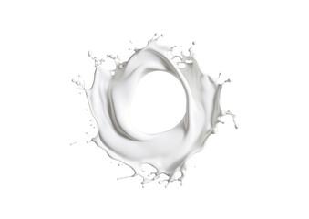 white milk or yogurt twisted splash isolated on white or transparent png