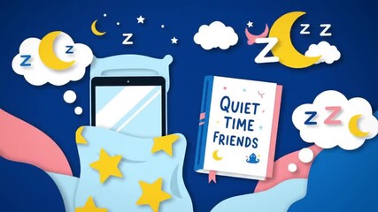 Animated Quiet Time Friends: Tablet, Book, and Sleepy Night