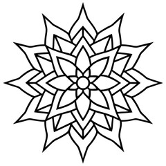 Starborn Mandala line art vector