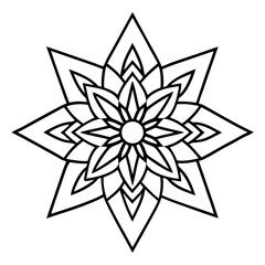 Starborn Mandala line art vector