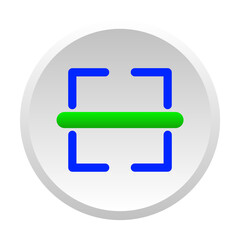 3D Scan Icon with Circular White Button on transparent background.