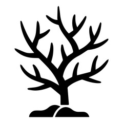 coral life glyph icon