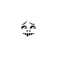 Funny and humorous face logo design.