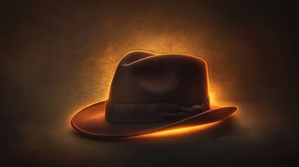 Dark hat illuminated