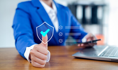Quality management with Quality Assurance or QA and Quality Control or QC and improvement. Standardization and certification concept.