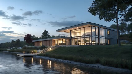 Obraz premium house on the water