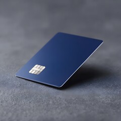 Sleek Modern Credit Card with Metallic Finish and Precise Embossing for Financial Branding