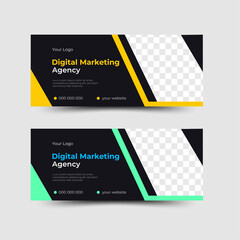 A4 Size Creative Simple Modem Corporate Web banner design template