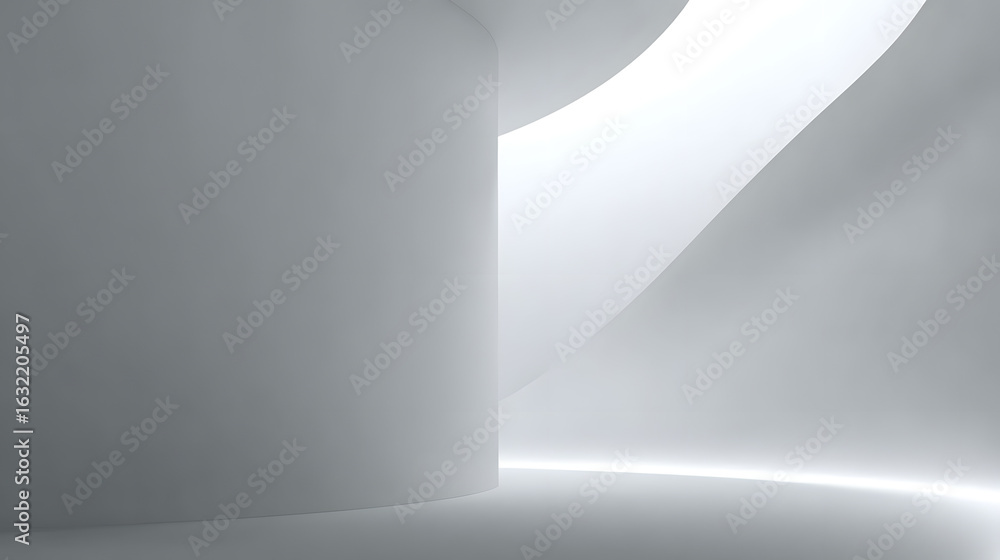 Poster clean and minimalist background featuring a white gradient that transitions smoothly to a light gray