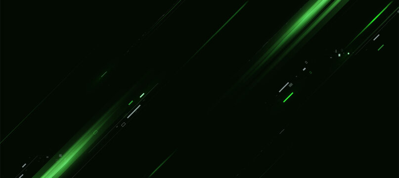 Futuristic digital neon motion lines technology background. glowing green lines. innovation background for tech event poster or presentation business