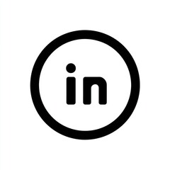 Black "in" logo inside a circle