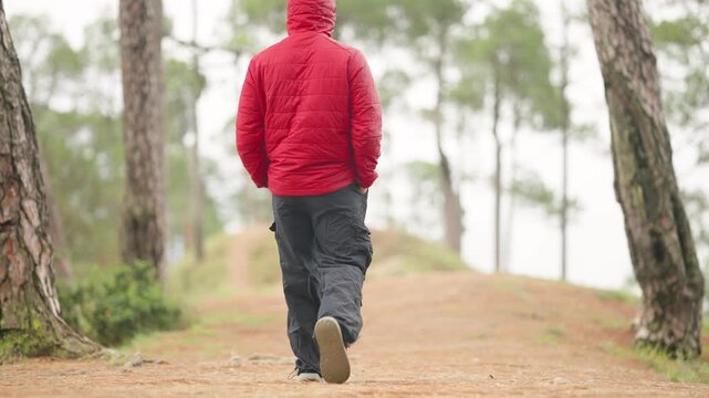 Vlogging moment of Indian man hiking and speaking into camera, raw and real emotion, 4k video