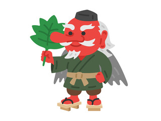 天狗のキャラクターのイラスト