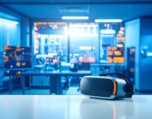 Virtual Reality Headset in Modern Laboratory Setting