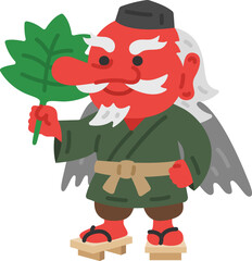 天狗のキャラクターのイラスト