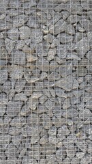 A beautifully crafted Textured Gabion Wall made of various aggregates for visual appeal